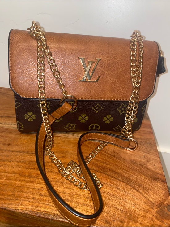 None Handbags - Fashion bag  gold tone LV and chain strapTwo-Tone Brown Monogram Crossbody